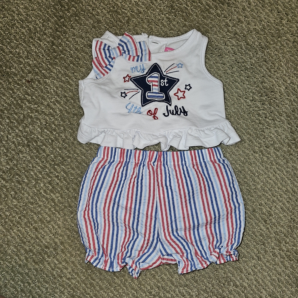 My 1st 4th Of July Outfit 3 Month